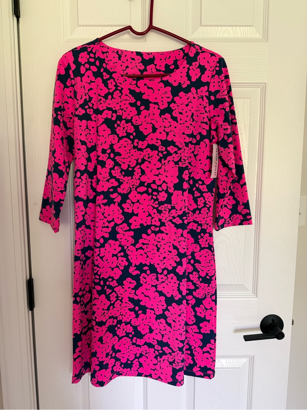 MAHI GOLD Navy & Hot Pink Floral dress